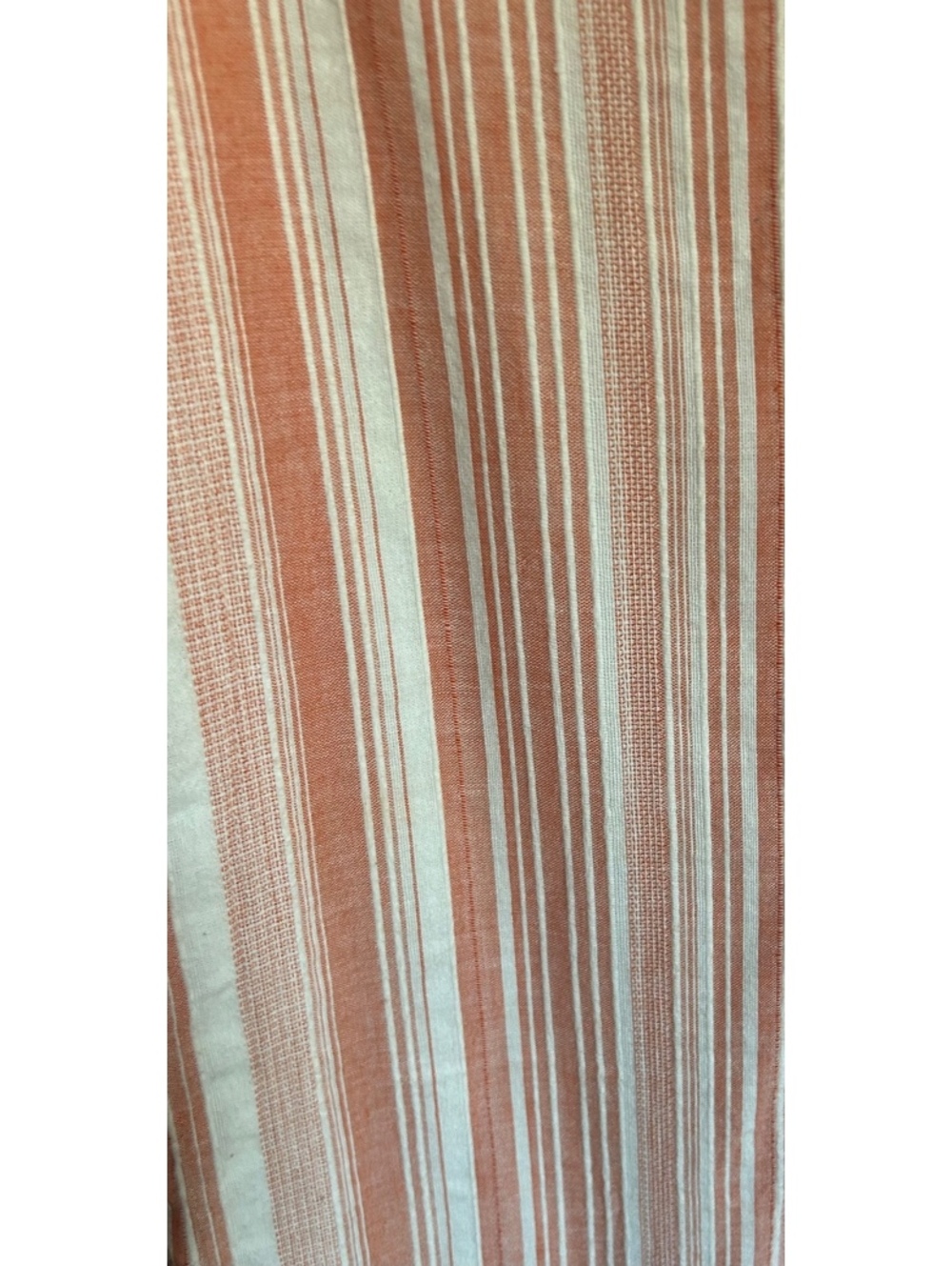 Maggy London Stripe Ruffle Sleeve Sheath Dress Apricot /White Vertical Stripe - Picture 6 of 6